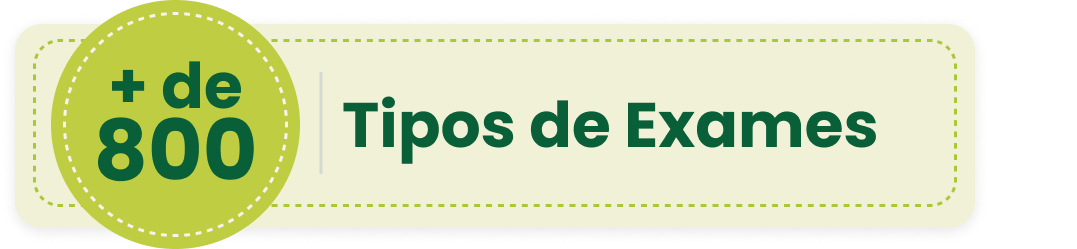 Mais de 800 tipos de exames